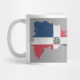 Dominican Republic Map Design Mug